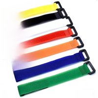 5pcs 2X18cm Releasable Cable Ties Colored Plastics Cable Organizer USB Wire Winder Management Nylon Writable Ties With Buckle