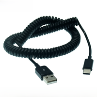 Spring USB Cable Retractable Micro USB Type C Charging Data Cable USB Type-C Charger Wire Cord Adapter Fast For Samsung Android