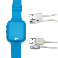 USB Magnetic 2 Pin Charging 5 Pin Data Cable Line Clip-on Charger for Kids GPS Tracker Smart Watch LT21 LT31 Q12 Q19 K9 T16 DF33