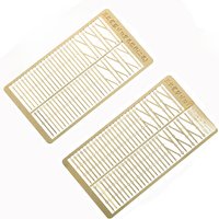 3Sets 1/72 Scale Brass Railing Post Balustrade Etching Sheet Inner Hole Diameter 0.4mm Handrail Mould for DIY Model Boat