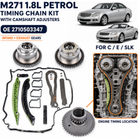 AP02 Steuerkettensatz & Nockenwellenversteller für Mercedes M271 CGI C E-Klasse W212 S212 W203 W204 S204 E200 E250 C250 SLK200 SLK250 C180 C200 C204 A207 C207 SLK R172 2710503347, 2710503447
