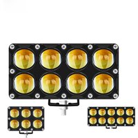 AliExpress KEVANLY 6/8/10 LED Motorcycle Spotlights Lens Headlights High Low Dual Color Driving Fog Light for Motorbike Dirt Bike SUV UTV ATV Car