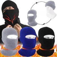 AliExpress NONE Winter Knitted Full Beanies Balaclava Hat Outdoors Men Women Sport Cycling Skiing Cap Black Warm Cold-proof Plush Knitted Masks