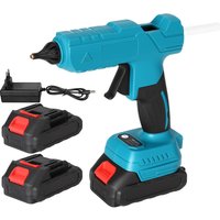 18V Bezprzewodowy pistolet do kleju termicznego, niebieski, pełny zestaw, przenośne, bezprzewodowe narzędzie elektryczne do nagrzewania, szybkie nagrzewanie, antykapanie, miedziana dysza, do