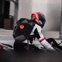 AliExpress LED Knight Cycling Backpack with Eye Motorcycle Helmet Mochilas para motocicletas Waterproof Laptops Bags Saco Moto Schoolbag