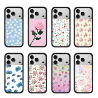 Wildflower INS 3D WF Cute Cherry Strawberry Flowers Phone Case for 17 Pro 12 13 14 16 Plus 15 Pro Max Cover Lovely Cartoon Case