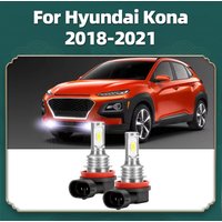 2pcs For Hyundai Kona 2018 2019 2020 2021 Led Car Fog Lamp 15000LM High Brightness Front Fog Light Bulb Canbus