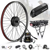 Bafang Hinterrad-Nabenmotor Kit 48V500W 26" 27.5" 28"/29" 700C Elektrofahrrad Umbausatz bürstenloser Getriebenabenmotor Set 8Fun G020 H400B passend für Kassette 135-142MM mit einem Lithium-Ionen-Akku