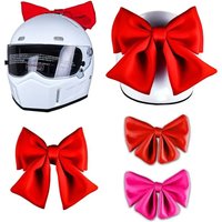AliExpress NONE Cute Bow Helmet Modeling Motorcycle Helmet Decoration Polyester Cotton Bowknot Universal Electric Bike Vehicle Decor Girls Gift