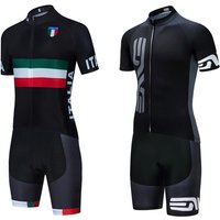 AliExpress NONE Black New 2025 ITALIA Cycling Jersey Road Bike Maillot Jersey Shorts Set Mtb Ropa Ciclismo Bicycl TShirt Culottes Clothing