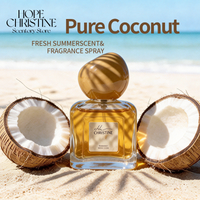 Beach Coconut Perfume for Women Non-Greasy Coconut Water Scent Long-Lasting Unisex Tropical Fragrance for Summer Body Mist