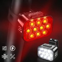 AliExpress BUCKLOS Bicycle Front Rear Light Set 10 LED Bike USB Charge Headlight Light MTB Waterproof Taillight LED Lantern Bike Parts