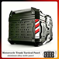Motorcycle Molle Panel For Trunk Storage Aluminum Alloy Waterproof Tactical Storage Universal Side Box Organizer Modular Storage