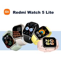 Xiaomi Redmi Watch 5 Lite 1,96'' AMOLED-Display, Dual-Mikrofon-Rauschunterdrückung und BT-Anrufe, 150+ Trainingsmodi, 470mAh, Schwarz