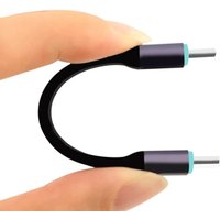 10CM Short UsbC TypeC Data Cable 20Gbps Fast Data Transfer High Speed Soft Charging Cord Aluminum+nickel Plating