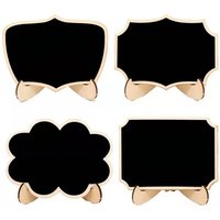 20pcs Mini Lace shape Chalkboards with Support Message Board Signs Table Place Card Signs for Home Brthday Wedding Party
