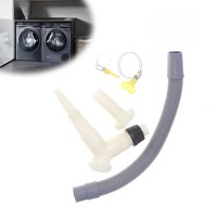 1Set Plastic Drainage Tee Adapter Drainage Pipe Fitting For Washing Machine Dryer Drain With 30cm Extended Drainage Hose