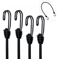 AliExpress NONE 4Pcs 60cm Camping Latex Bungee Cord Double-J Hooks Elastic Straps Bungee Cords High Elasticity Tied Rope Bicycle Luggage Lanyard