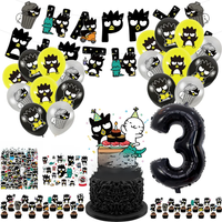 Bad Badtz-maru Kid Birthday Party Decoration Cartoon Anime Banner Balloon Topper Sticker Tattoo Baby Shower Supplies Photography