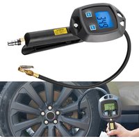 AliExpress LEEPEE With Inflator Hose Nozzles Car Tester Tire Pressure Gauge 0-255Psi 0-18Bar Monitor Inflation Gun Motorcycle Bike Tyre Manometro