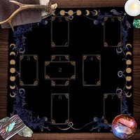 Divination Tarot Cards Table Cloth Love Career Oracle Card Tablecloth Celtic Cross Card Reading Altar Cloth Witchy Table Cover