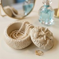 Shell Secret Box Concrete Silicone Mold DIY Handmade Candle Jar Molds for Gypsum Cement Jesmonite Home Decor