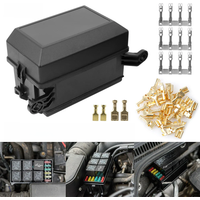 Accessories For Car Truck Trailer 6 Way Fuse Relay Box Auto Replacement Part Circuit Protector Terminal Holder Block Black