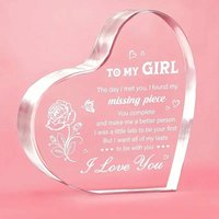 Acrylic Heart-Shaped Gifts Decor Sign For Girlfriend Mother and Friend Birthday Christmas Mothers Day and Valentine's Day Gifts