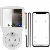 16A Tuya WIFI Smart Thermostat Socket Outlet Plug Remote Temperature Controller Timer Switch Cooling Heating 3M NTC Sensor