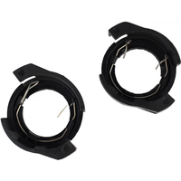 1Pair H7 Automobile Led Headlight Bulb Base Replacement Holder Adapter Retainer Cover