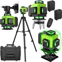 Poziomica laserowa 4D 16 linii samopoziomująca z magnetyczną podstawą, 360 stopni ° Obrotowy laserowy poziomica do prac budowlanych, stolarskich i renowacji domów.