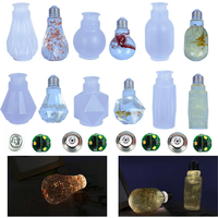 DIY Light Bulb Silicone Mold Star Shaped Mirror Crystal Epoxy Resin Bulb Night Lighting Mould Jewelry Making Tools