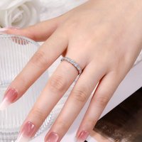 LinkerLove Diamond Snake Ring for Women Couple Promise Ring S925 Silver Moissanite Wedding Band Party Dating Trendy Fine Jewelry