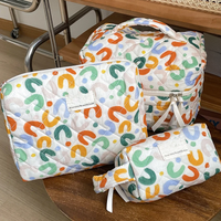 Wholesale Ins fashion Vintage Cosmetic Storage Handbag Portable Cute Women Travel Organizer Makeup Tote Bags
