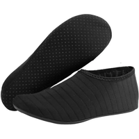 1 Pair Water Shoes for Womens Mens Barefoot Quick-Dry Aqua Socks for Beach Swim Surf Yoga Exercise New Black & Pink Color Soles