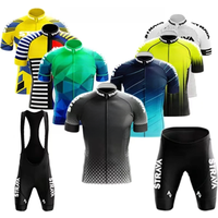 AliExpress Strava Pro Cycling Jersey Set Summer Short Sleeve Breathable Men's MTB Bike Cycling Clothing Maillot Ropa Ciclismo Uniform Suit