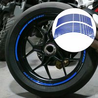 AliExpress NONE Motorcycle Wheel Tire Stickers Strips Reflective Rim Tape Strips Blue Universal Sticker for Motorcycle bike For 16