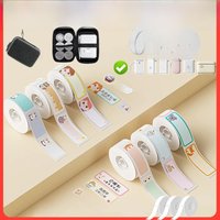 Label Paper Self-Adhesive For Niimbot D110 D11 D11H D101 Mini Portable Printer Various Styles Cartoon Color Sticker Storage Bag