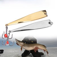 FISH KING Vertical Jigs Winter Ice Fishing Lure 6g/8g 1pcs Metal Spoonbait with Treble Hook for fishing of perch and pike