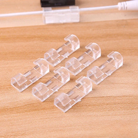 Self Stick Wire Cable Cord Clips Clamp Table Wall Tidy Organizer Holder Fixer Fastener Holder for Computer Data Cable
