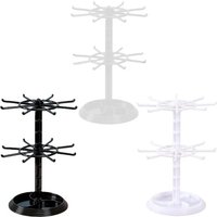 Two Tier Counter Top Spinner Display Stand Jewelry Rotating Ring Display Holder Necklace Keychain Pendants Organizer Dropship