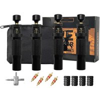Auto-Stop Tire Deflator Valve Kit (10-30 PSI) 4 PCS Screw-on Tyre Air Down Tool Vehicles Motorcycle Offroad 4x4 Tire Tools Set