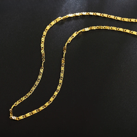 40-75cm 18K gold color 925 Sterling silver charm 2MM flat chain Necklaces for Women Men Luxury Fashion Party Wedding Jewelry