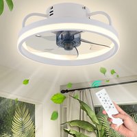 55W ventilateur de plafond intelligent ventilateurs avec lumières télécommande chambre décor ventilateur lampe 33cm Air lames invisibles silencieux