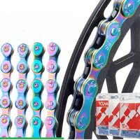 AliExpress Mountain road bike chain Bycicle full electroplated rust-proof color 8-speed 9 10 11S variable speed accessory chain Chains