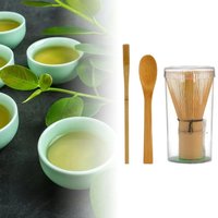 Matcha Whisk Set - (Chasen) Traditional Scoop (Chashaku) Tea Spoon Traditional Cup Handmade From 100% Natural Bamboo