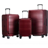 Large Capacity Travel Suitcase Rolling Luggage Suitcase Zipper Trolley Case Combination Lock Travel Suitcases with Wheels