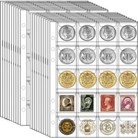 10 pieces of PVC film with 200 compartments, suitable for storing commemorative coins, coins, and small accessories