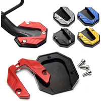 AliExpress CNC Aluminum Alloy Motorcycle Bike Kickstand Extender Foot Side Stand Extension Pad Support Plate Anti-skid Enlarged Base