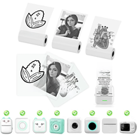 Mini Printer Paper,Self-adhesive Transparent Paper 5.7 x 2.5cm,Thermal Inkless Clear Sticker Paper Print Photo,Label,Note,Memo